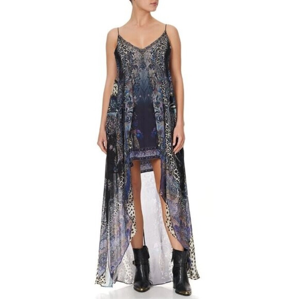 Camilla Festival Express Flared Mini With Sheer Overlay Large